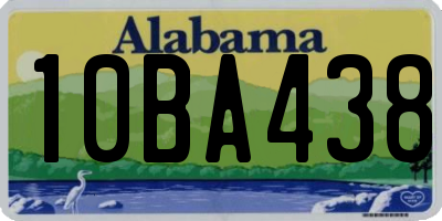 AL license plate 10BA438