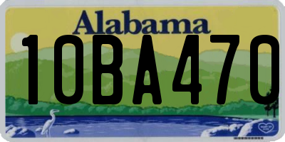 AL license plate 10BA470