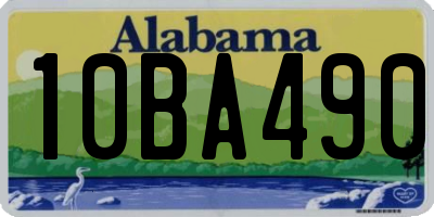 AL license plate 10BA490