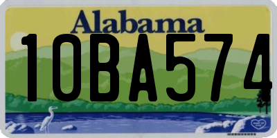 AL license plate 10BA574
