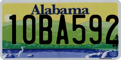 AL license plate 10BA592