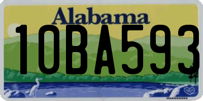AL license plate 10BA593