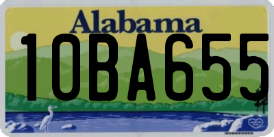 AL license plate 10BA655