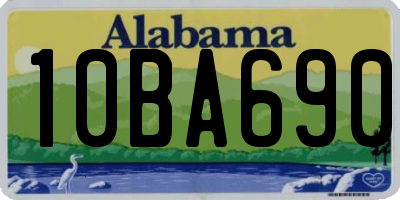AL license plate 10BA690