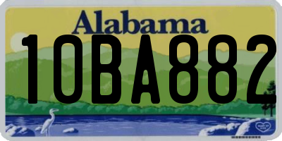 AL license plate 10BA882