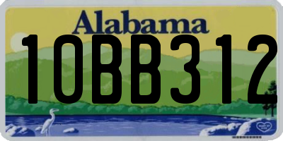 AL license plate 10BB312