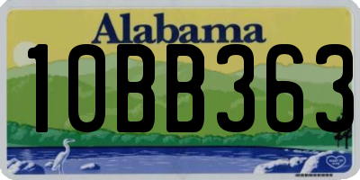 AL license plate 10BB363