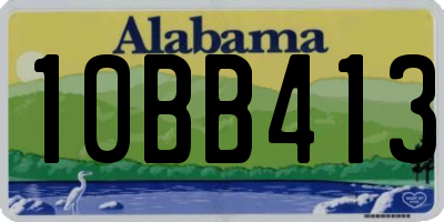 AL license plate 10BB413