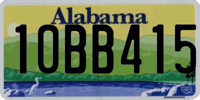AL license plate 10BB415