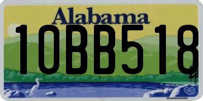 AL license plate 10BB518