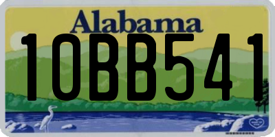 AL license plate 10BB541