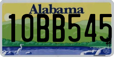 AL license plate 10BB545