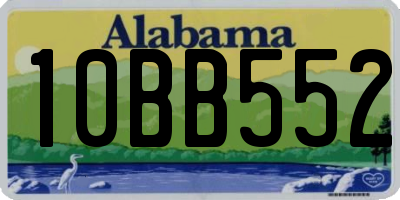 AL license plate 10BB552