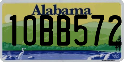 AL license plate 10BB572