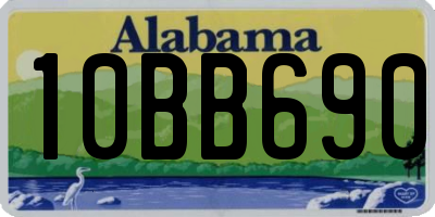 AL license plate 10BB690