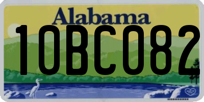 AL license plate 10BC082