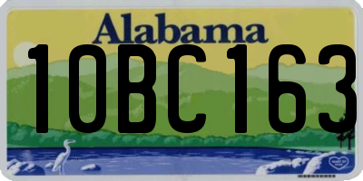AL license plate 10BC163