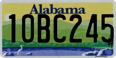 AL license plate 10BC245