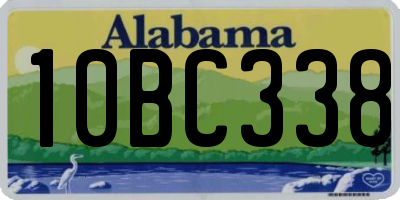 AL license plate 10BC338