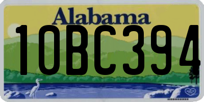 AL license plate 10BC394