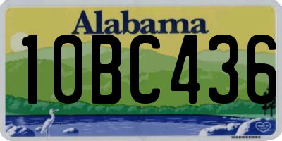 AL license plate 10BC436