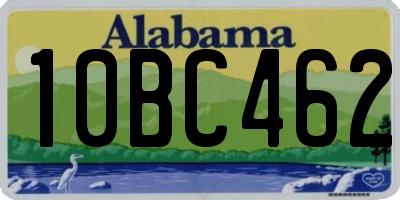 AL license plate 10BC462