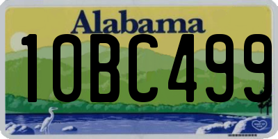 AL license plate 10BC499