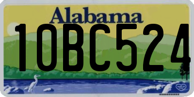 AL license plate 10BC524