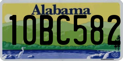 AL license plate 10BC582