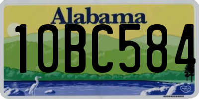 AL license plate 10BC584