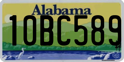 AL license plate 10BC589
