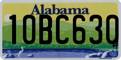 AL license plate 10BC630