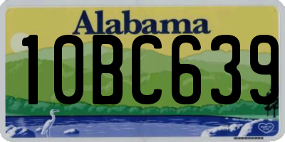 AL license plate 10BC639