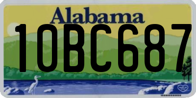 AL license plate 10BC687