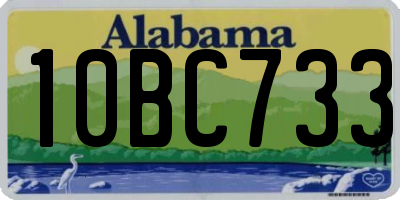 AL license plate 10BC733
