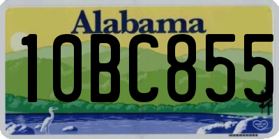 AL license plate 10BC855