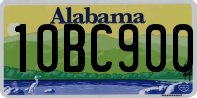 AL license plate 10BC900