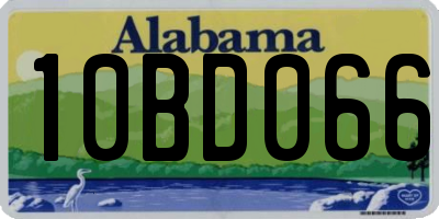 AL license plate 10BD066