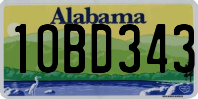 AL license plate 10BD343