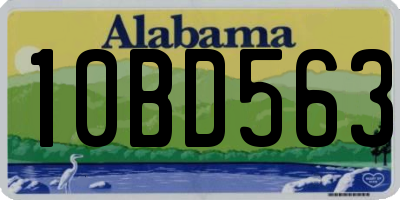 AL license plate 10BD563