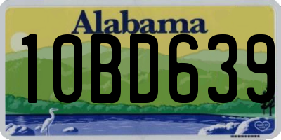 AL license plate 10BD639