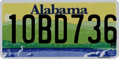 AL license plate 10BD736