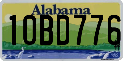 AL license plate 10BD776