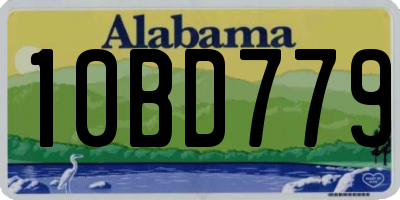 AL license plate 10BD779