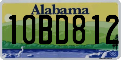 AL license plate 10BD812
