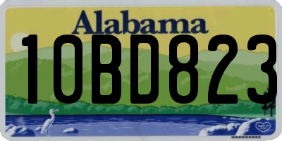 AL license plate 10BD823