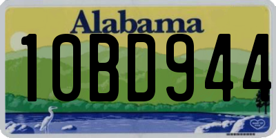 AL license plate 10BD944
