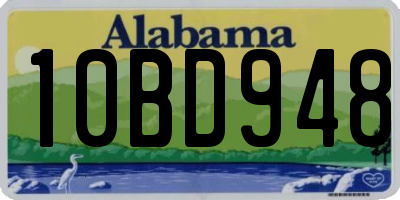 AL license plate 10BD948