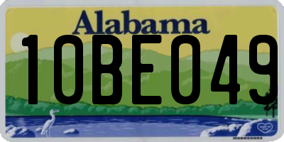 AL license plate 10BE049