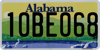AL license plate 10BE068